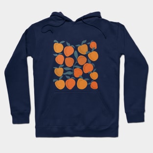 Orange peaches mid century Hoodie